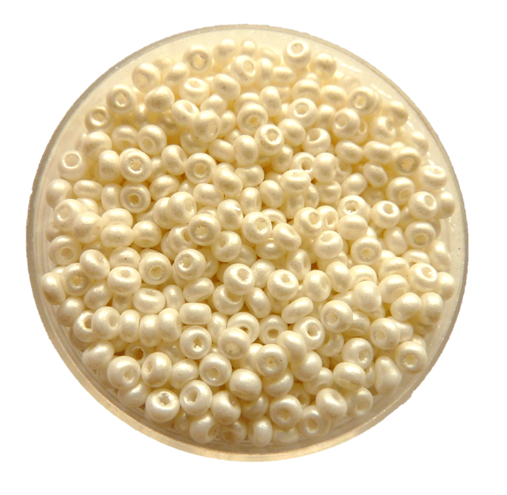 Perles rocaille blanc mat 9-0_2.5mm