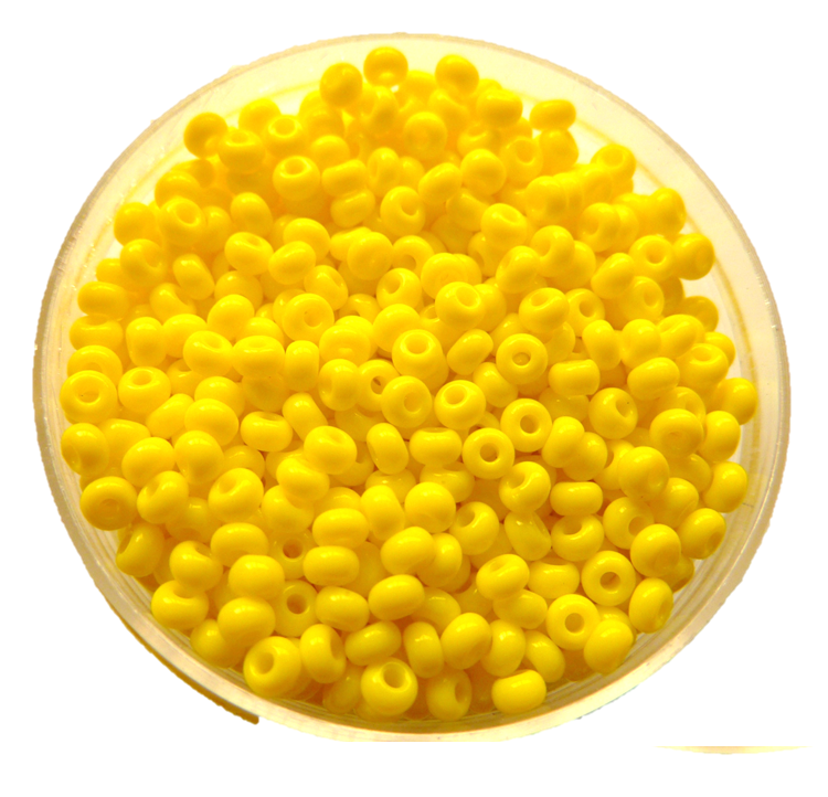 Perles rocaille jaune clair opaque 9-0_2.5mm