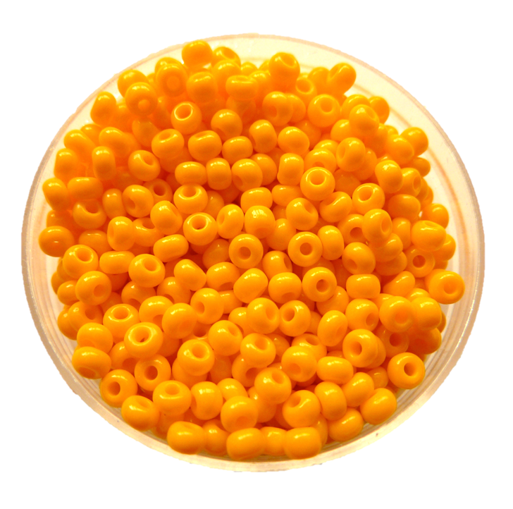 Perles rocaille orange mat 9-0_2.5mm