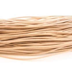 Cordon cuir rond 1mm Brun...