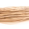 Cordon cuir rond 1mm Brun naturel